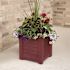 Mayne Lakeland 16x16 Square Planter - Cranberry Red