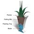 Mayne Vienna 25" Tall Urn Planter- Espresso