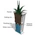 Mayne Fairfield 34" Tall Planter - Espresso