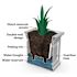 Mayne Nantucket 20x20 Square Planter - Espresso