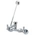 Zurn Srvc Sink Faucet- 6" Vacuum Breaker 2 1/2" Hook Wall Brace Chrome Handles