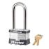 Master Lock 2" W Laminated Steel Pin Tumbler Padlock 2-1/2" Shackle Keyed Alike