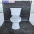 Seasons 2-Piece 1.28 GPF Single Flush Toilet White W/Anti-Overflow Protection