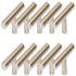 T-Pull Knob, Stainless Steel, Pack Of 10
