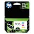 HP 935, (N9h65fn) 3-Pack Cyan/Magenta/Yellow Original Ink Cartridges