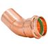 Quickfitting Surepress 1-1/2 X 1-1/2" Copper 45 degree  Street Elbow