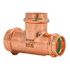 Quickfitting Surepress 1" X 1/2" X 3/4" Copper Tee
