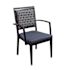 Medacure Dining Armchair Blue Seat Square Back