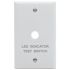 Satco Emergency Remote Test Switch Plate, Single Gang, White