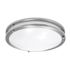 Afx Seasons 12" Carlisle LED Flush Fixture, Select CCT And Lumen, Brushed Nickel