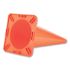 Champion Sports Hi-Visibility Vinyl Cones, 18" Tall, Fluorescent Orange