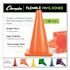 Champion Sports Hi-Visibility Vinyl Cones, 18" Tall, Fluorescent Orange