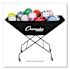 Champion Sports PRO Collapsible Volleyball Cart, 23" X 55" X 41", Black