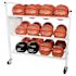 Champion Sports Double Wide Cart, Fits Approximately 24 Balls, Metal, 20x42x44