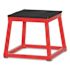 Champion Sports Plyo Box, 15" X 15", Plywood/Rubber/Steel, Red/Black