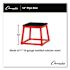 Champion Sports Plyo Box, 15" X 15", Plywood/Rubber/Steel, Red/Black