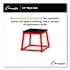 Champion Sports Plyo Box, 15" X 15", Plywood/Rubber/Steel, Red/Black
