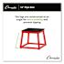 Champion Sports Plyo Box, 15" X 15", Plywood/Rubber/Steel, Red/Black
