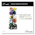 Champion Sports Deluxe Five-Row Mobile Medicine Ball Rack, Metal, 198lb Cap