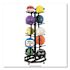 Champion Sports Deluxe Five-Row Mobile Medicine Ball Rack, Metal, 198lb Cap