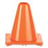 Champion Sports Hi-Visibility Vinyl Cones, 6" Tall, Fluorescent Orange, 9.5" X 9.5" Base