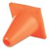Champion Sports Hi-Visibility Vinyl Cones, 6" Tall, Fluorescent Orange, 9.5" X 9.5" Base