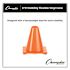 Champion Sports Hi-Visibility Vinyl Cones, 6" Tall, Fluorescent Orange, 9.5" X 9.5" Base