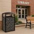 Alpine Industries All Weather Outdoor Trash Can Receptacle With Door And Panels