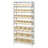 Quantum Storage Systems Wire Shelving Ivory Bin 60 X 12 X 74 Grey Epoxy Finish