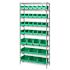 Quantum Storage Systems Wire Shelving Green Bin 48 X 12 X 74 Black Epoxy Finish