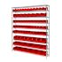 Quantum Storage Systems Wire Shelving Red Bin 72 X 12 X 86 Black Epoxy Finish