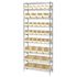 Quantum Storage Systems Wire Shelving Ivory Bin 60 X 12 X 86 Grey Epoxy Finish