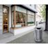 Alpine Industries 36 Gallon Outdoor Silver Trash Can Receptacle Bin With Lid