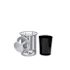 Alpine Industries 36 Gallon Outdoor Silver Trash Can Receptacle Bin With Lid