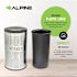 Alpine Industries 26 Gallon  Stainless-Steel Round Perforated Trash Can With Lid