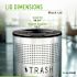 Alpine Industries 26 Gallon  Stainless-Steel Round Perforated Trash Can With Lid