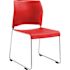 National Public Seating 8800 Series Cafetorium Plastic Stack Chair, Red