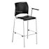 National Public Seating Cafetorium Plush Vinyl Stool With Arms, 30"H