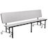National Public Seating Convertible Bench Cafeteria Table 8'L Grey Nebula