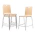 National Public Seating Bushwick CafÃ© Stool, 24"H, Natural Package Of 4