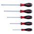 Hiwa 5 Piece Softfinish Xheavy Duty Slotted And Phillips Screwdriver Set