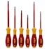 Wiha 6 Piece Insulated Softfinish Screwdriver Set - Slotted, Phillips, Square