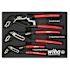Wiha 3 Piece Classic Grip V-Jaw Tongue And Groove Pliers Tray Set