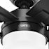 Hunter Fan 52" Anisten Ceiling Fan With LED Light And Pull Chain, Matte Black