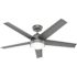 Hunter Fan 52" Skyflow Weathermax Ceiling Fan With LED Light, Matte Silver