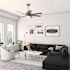 Hunter Fan 52" Brazos Ceiling Fan With LED Light, Damp Rated, Matte Silver
