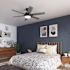 Hunter Fan 52" Georgetown Hunter Fanexpress Ceiling Fan With Led, Matte Black