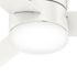 Hunter Fan 52" Minimus Low Profile Ceiling Fan With LED Light, Fresh White