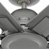 Hunter Fan 60" Downtown Ceiling Fan, Damp Rated, Matte Silver