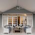 Hunter Fan 52" Jetty Weathermax Ceiling Fan, Matte Silver